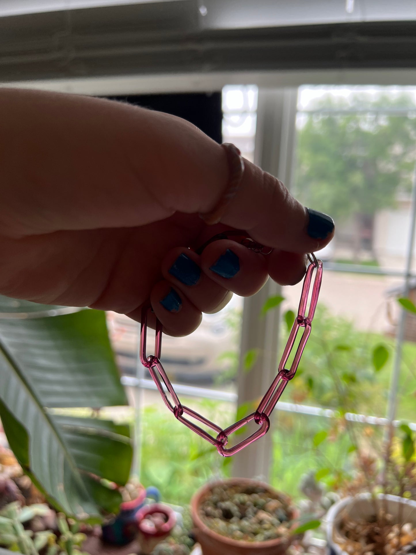 Glass Chain Bracelet