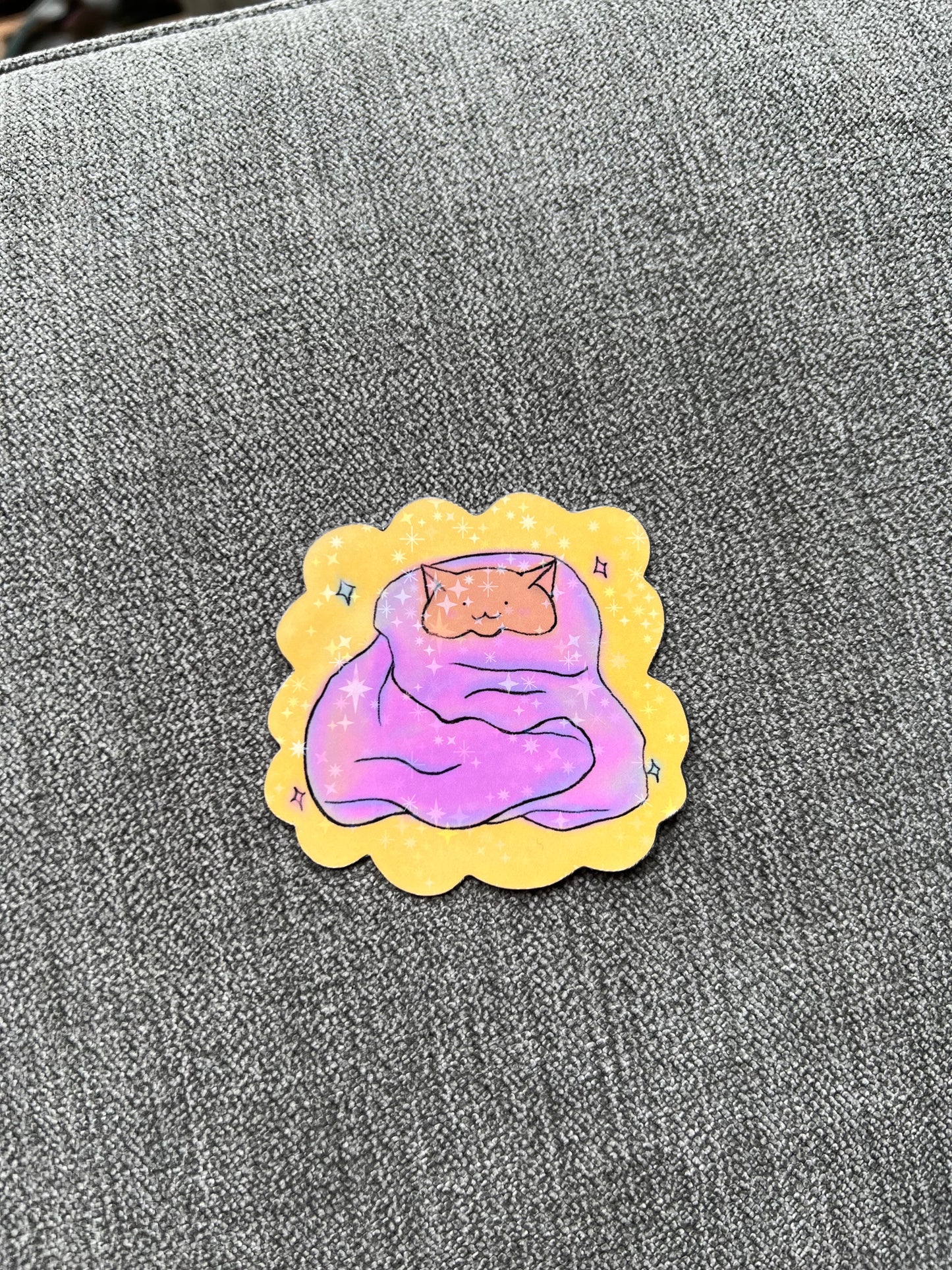 Cozy cat sticker