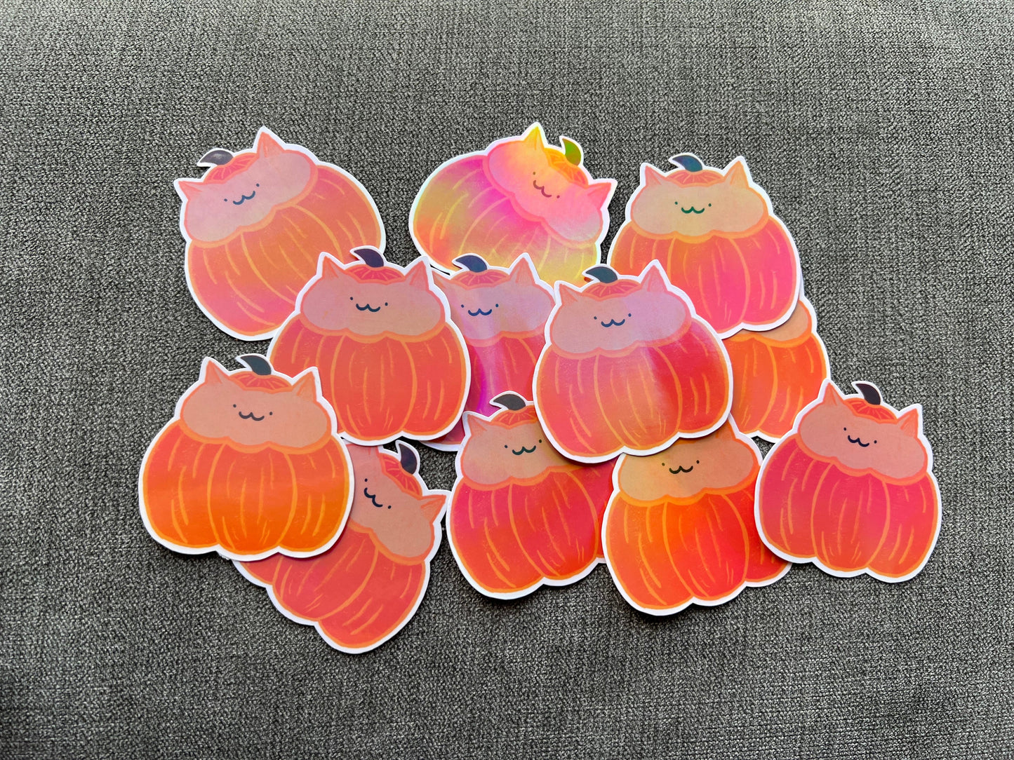 Pumpkin cat sticker