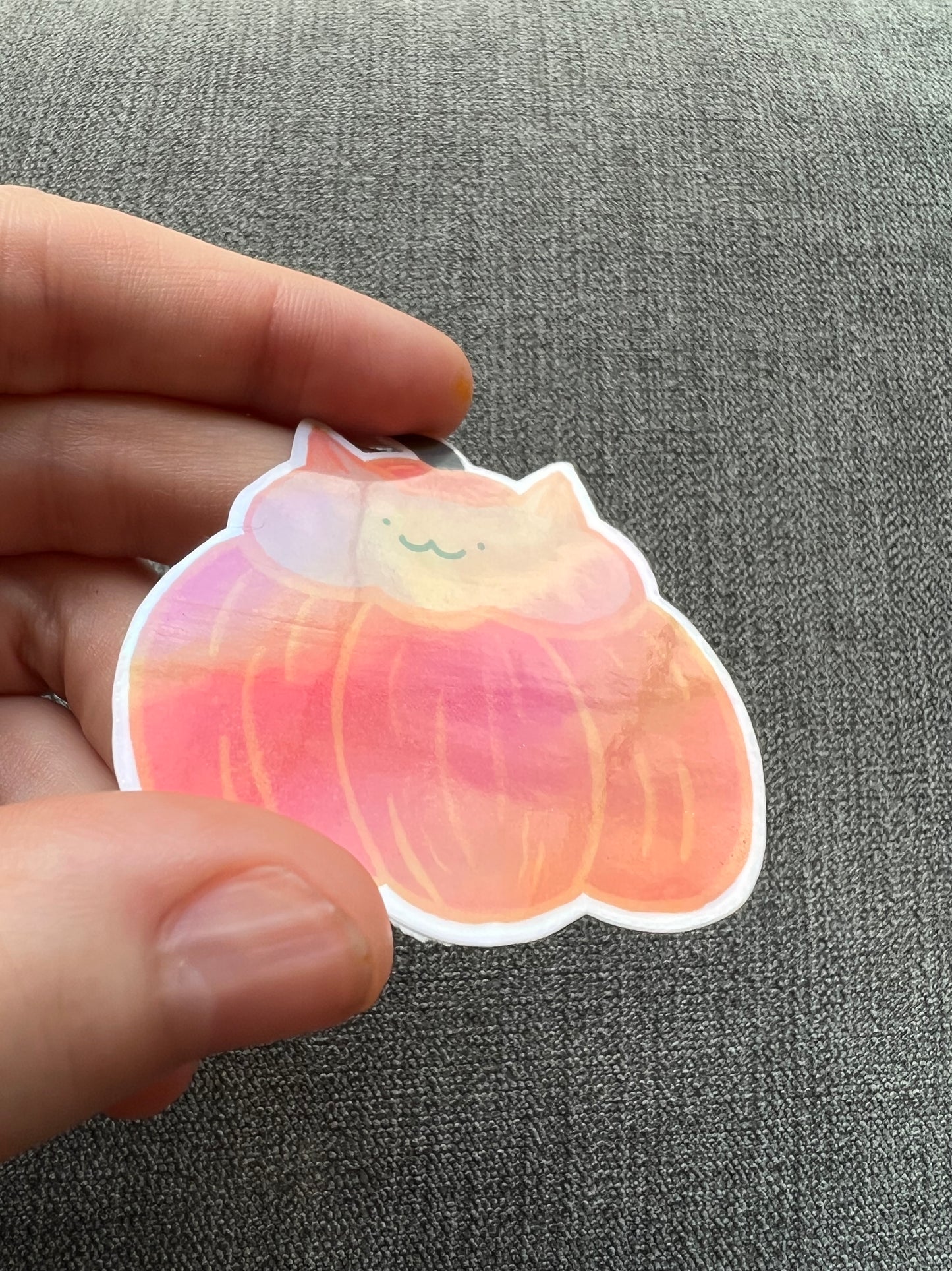 Pumpkin cat sticker