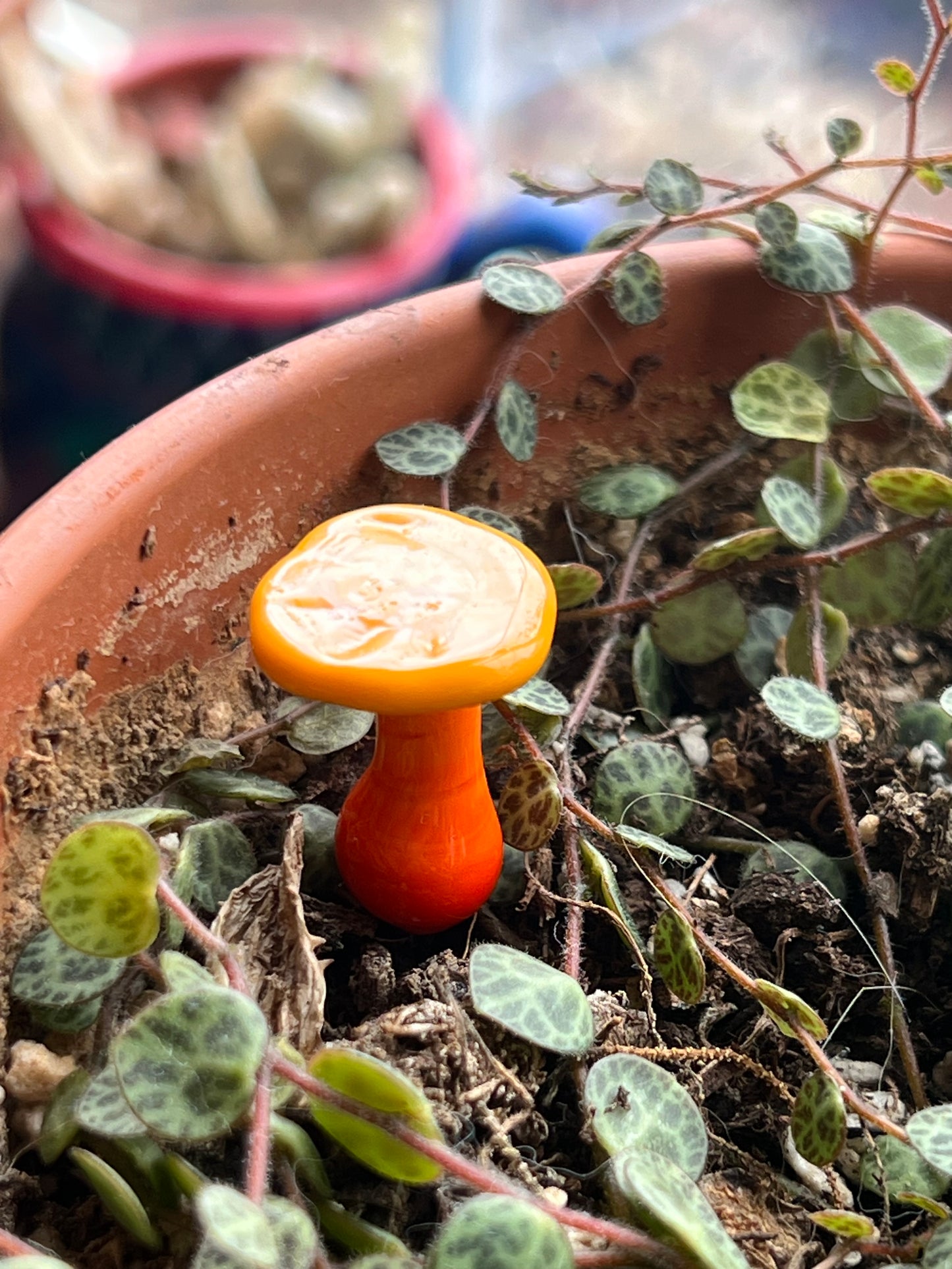 Mushroom short plant stake