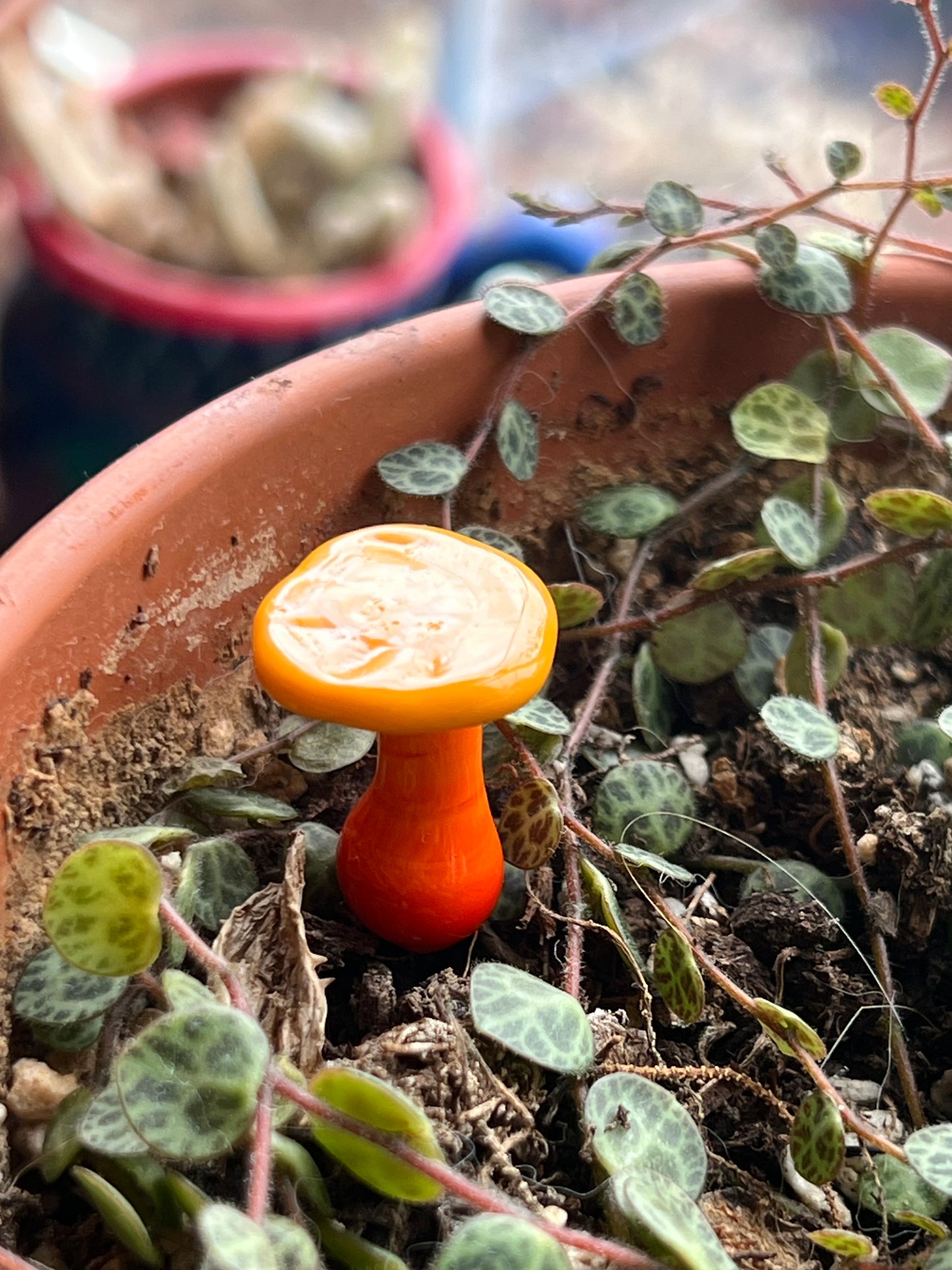 Mushroom short plant stake