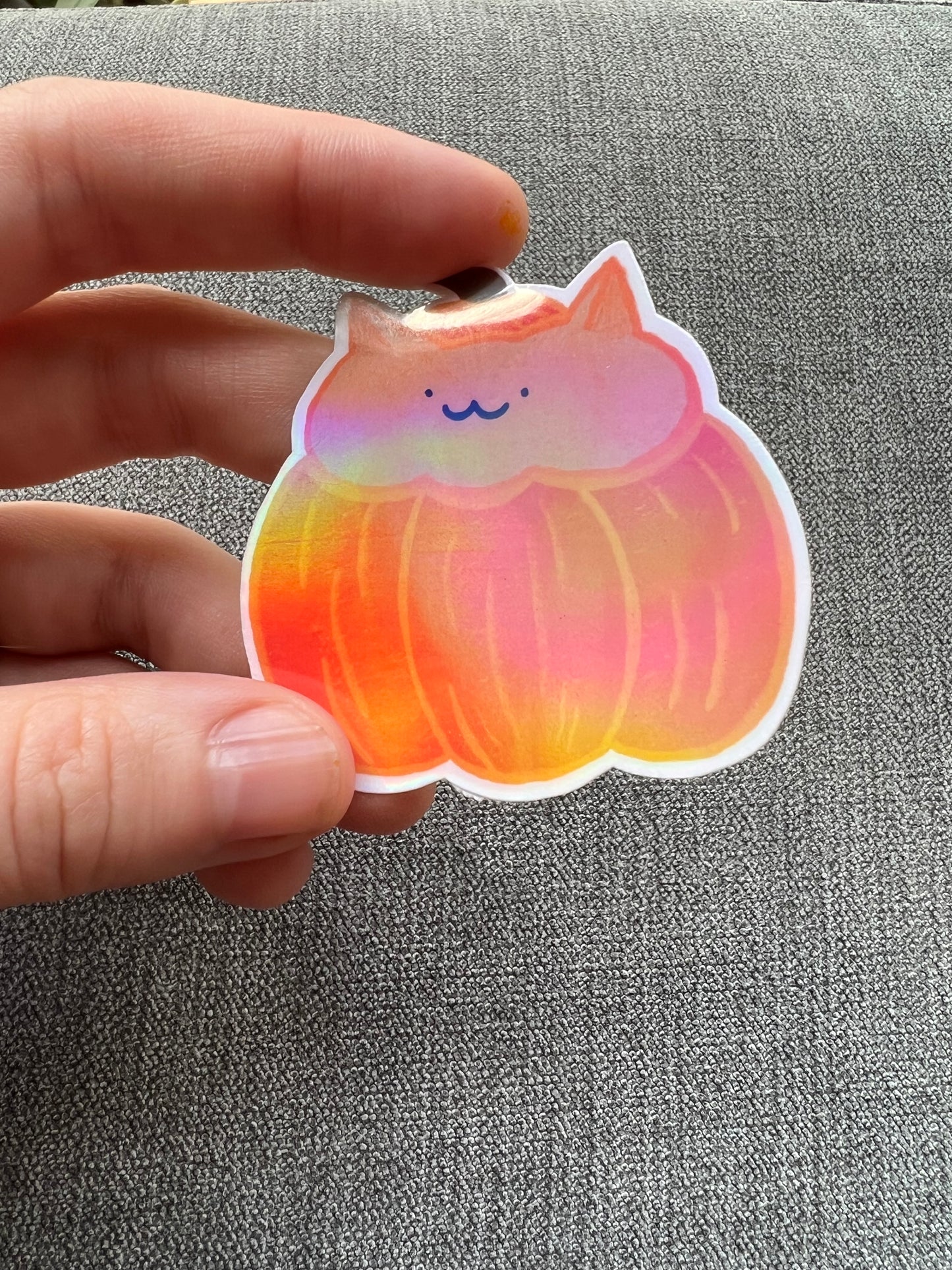 Pumpkin cat sticker