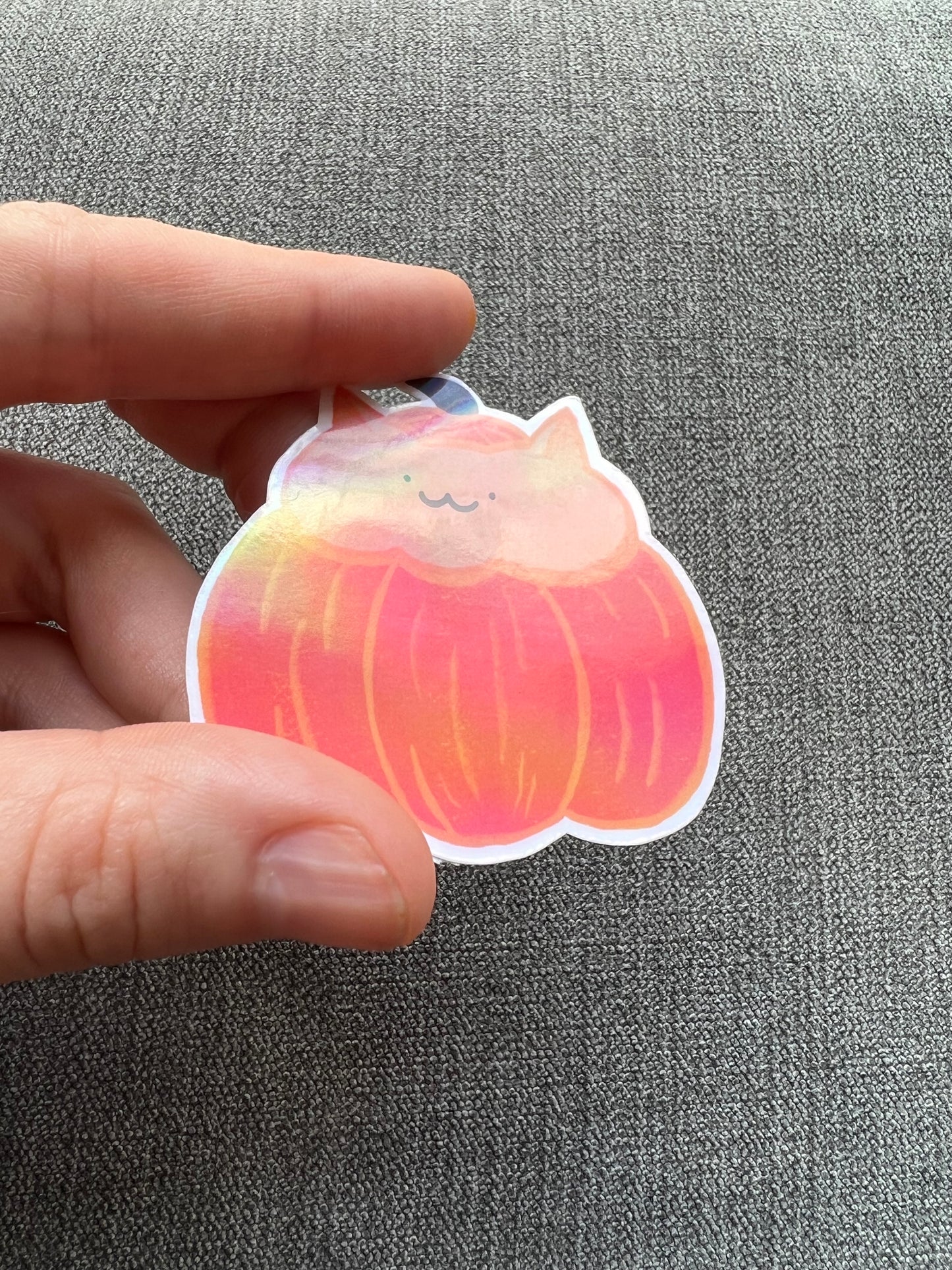 Pumpkin cat sticker