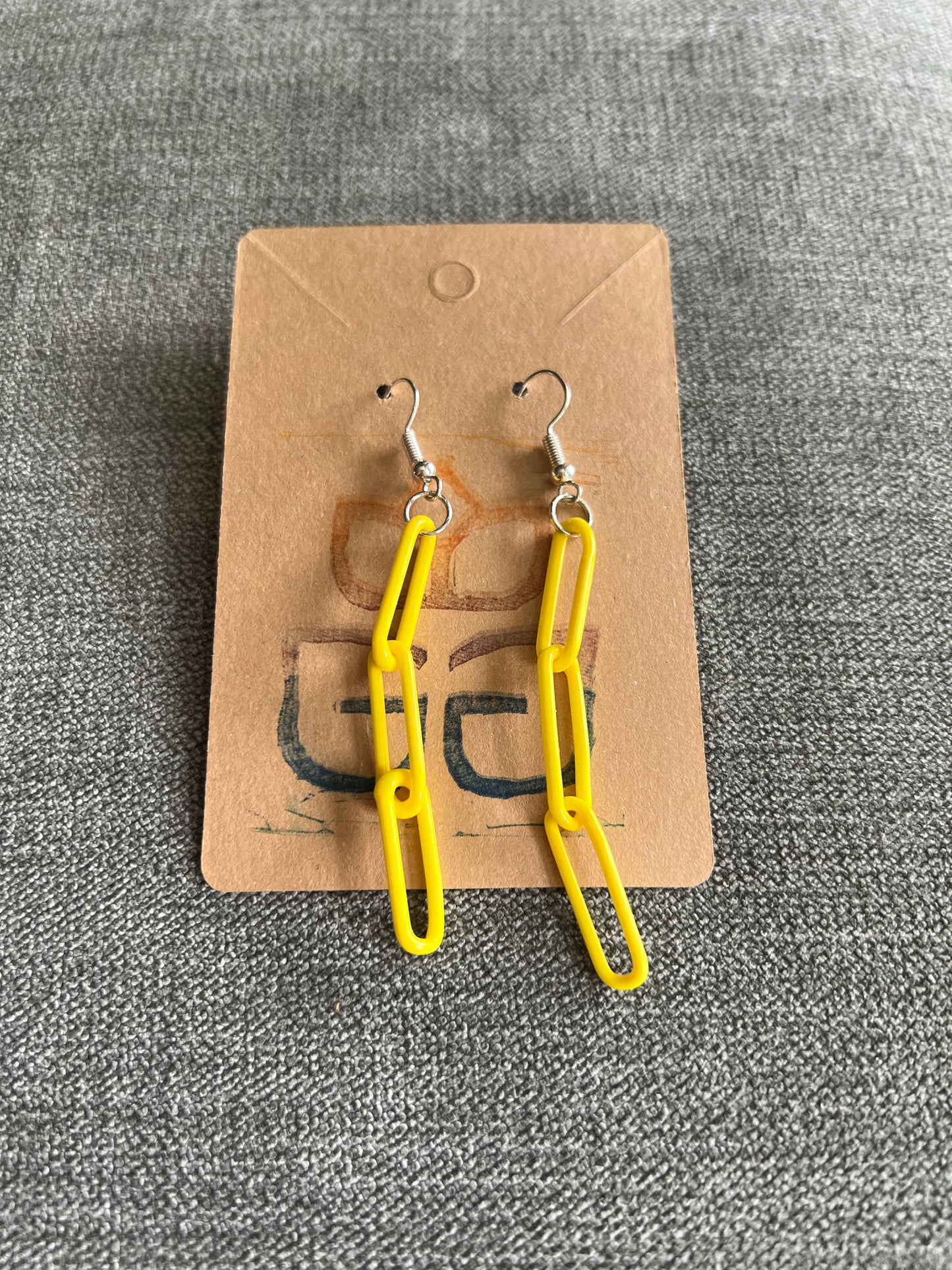 Glass chain earrings