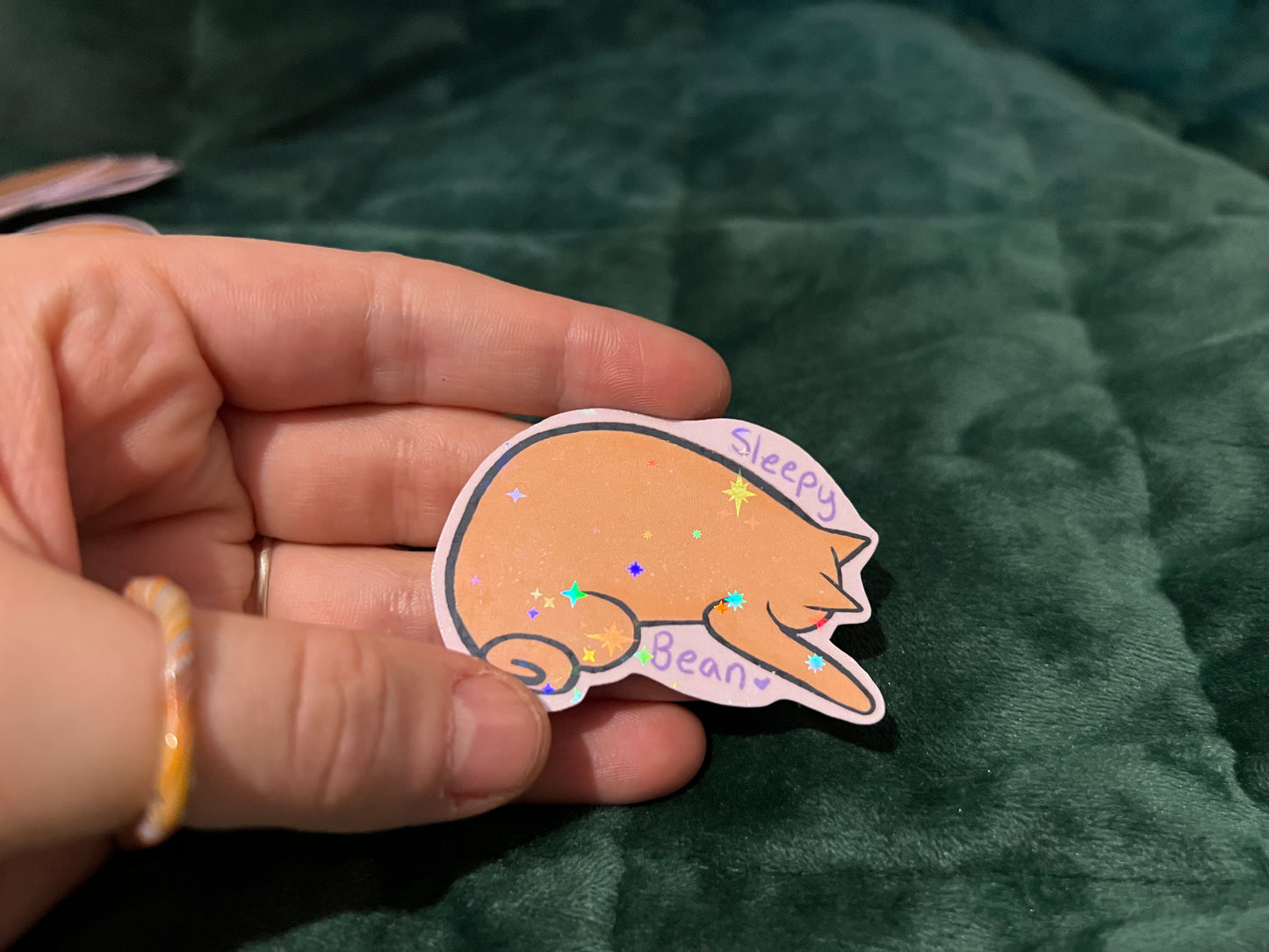 Sleepy Bean Sticker