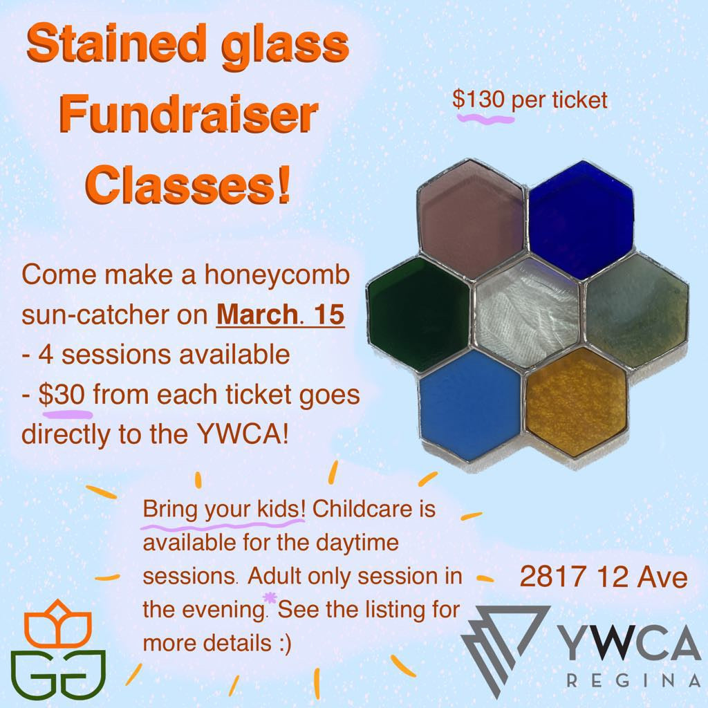 Fundraiser Pop-Up Stained Glass Flower Class at the YWCA