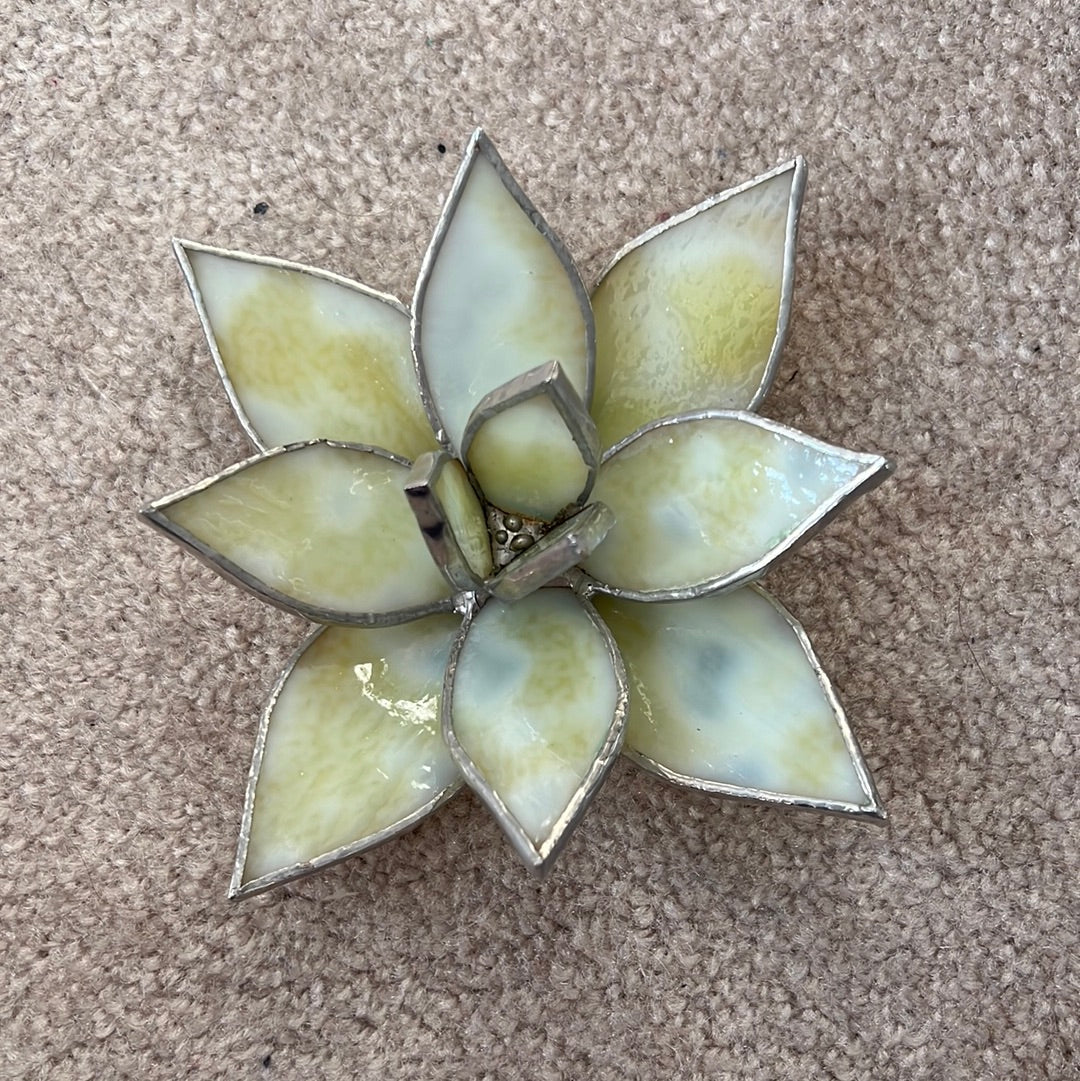 3D Stained Glass Succulent- medium