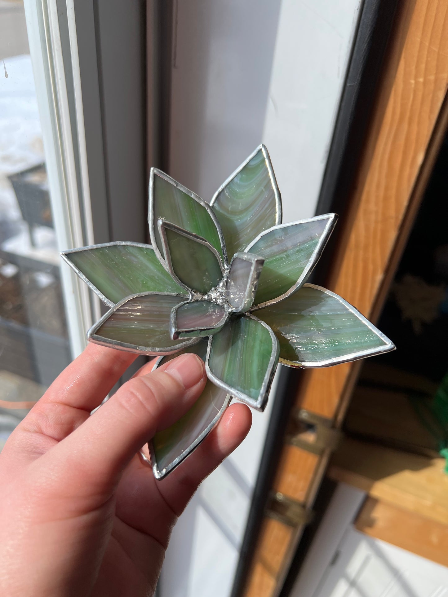 3D Stained Glass Succulent- medium