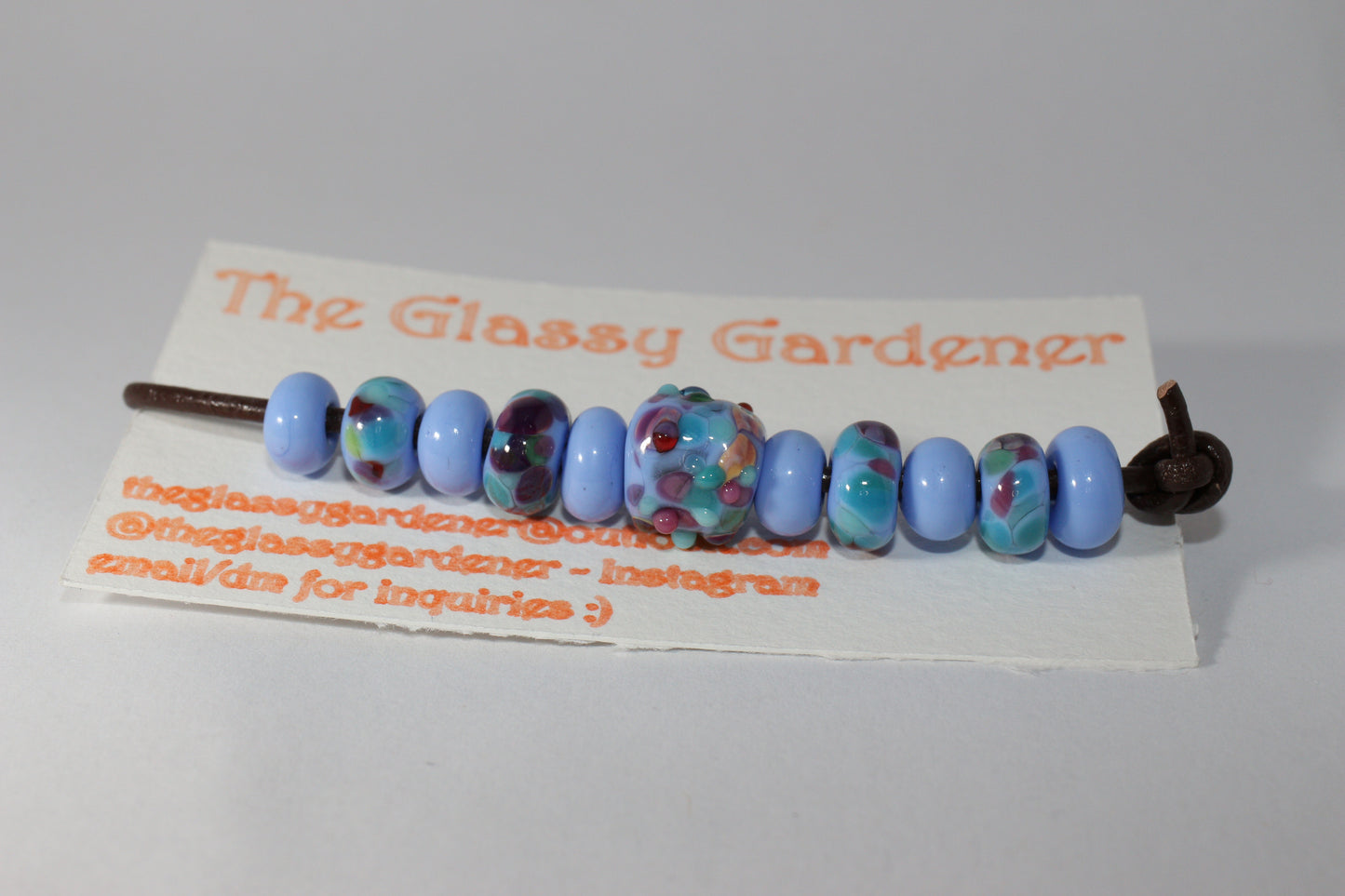 Pale Blue Bracelet with Frit