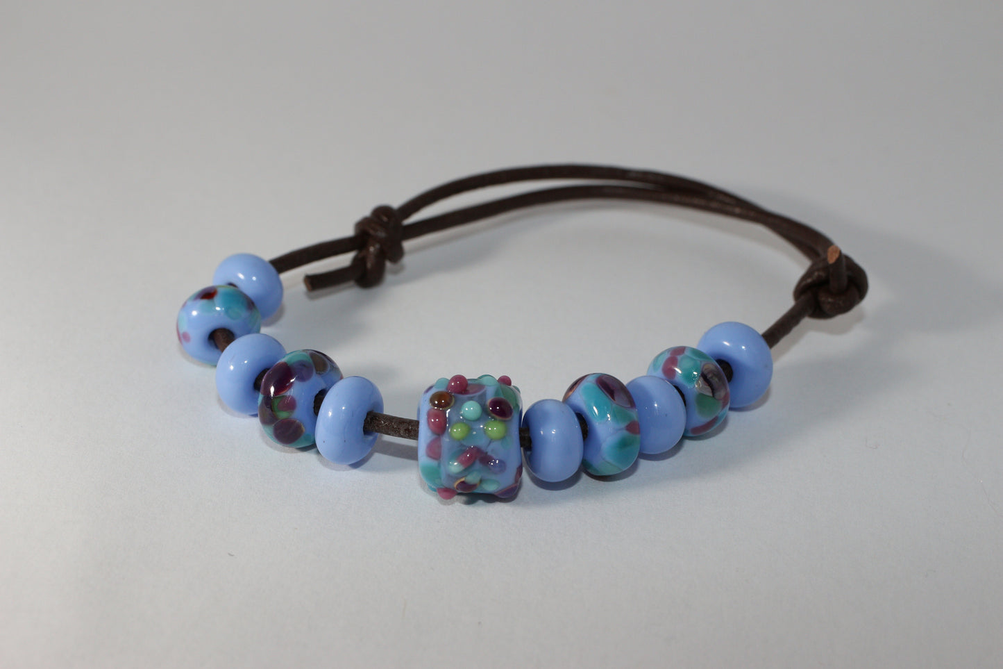 Pale Blue Bracelet with Frit