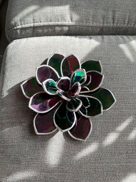 3D Stained Glass Succulent - large